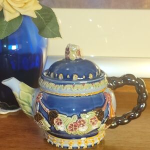 Hand Made Signed Majolica Teapot